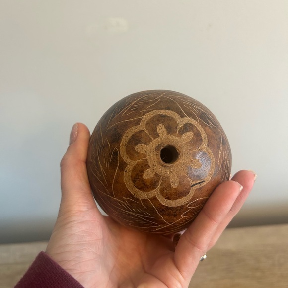 Ceramic Orbs 4pc Set 3.5/4” Filigree Earth tone Decorative Bowl Filler Pier1 - Picture 15 of 16